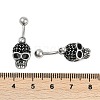 Skull 316 Surgical Stainless Steel Belly Button Rings/Earrings EJEW-G416-02AS-5