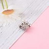 Brass Micro Pave Clear Cubic Zirconia Charms PALLOY-JF00638-02-4