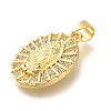 Rack Plating Brass with Cubic Zirconia Pendants KK-Z086-33G-03-2