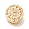 Golden Plated Round Shaped Wax Seal Brass Stamp Head STAM-K002-01G-12-1