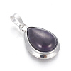 Natural Agate Pendants G-L512-C27-2