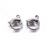 304 Stainless Steel Lobster Claw Clasps X-STAS-H001-1