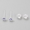 Resin Stud Earring Finding RESI-WH20001-08B-1