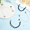 4Pcs Round Glass Pearl & Alloy Cardigan Clips HJEW-GA00087-4