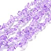 Spray Painted Transparent Glass Beads Strands GLAA-P060-01A-12-1