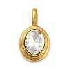 Golden Plated 304 Stainless Steel Rhinestone Pendants STAS-Q253-01G-01-1