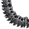 7.5 Yards Polyester Flower Heart Lace Trim Ribbon OCOR-MA0001-45C-1