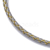 Polyester Cord Braided Bracelet Makings MAK-Z003-01G-13-2