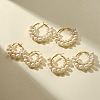 3 Pair 3 Size Natural Pearl Beaded Hoop Earrings EJEW-JE05168-2