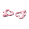 Spray Painted Eco-Friendly Alloy Lobster Claw Clasps PALLOY-T080-05K-NR-3