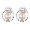 Natural Pearl Ear Studs EJEW-P286-12P-1