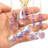 Amethyst Crystal Glass Sun Catcher Pendant PW-WG821D5-01-3