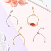 4Pcs 2 Colors Adjustable Brass Chain Finger Ring Making RJEW-CJ00001-6