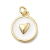 Brass Enamel Pendants KK-P338-35C-G-1