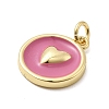 Brass Enamel Pendants KK-P338-35B-G-2