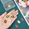 Unicraftale 12Pcs 6 Colors Enamel Pendants FIND-UN0001-57-4