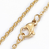 304 Stainless Steel Cable Chain Necklaces NJEW-H445-04G-2