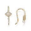 Brass Micro Pave Cubic Zirconia Earring Hooks X-KK-T063-018-NF-3