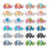 48Pcs 12 Styles Alloy Enamel Connector Charms ENAM-TA0001-38-11