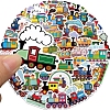 56Pcs PVC Waterproof Stickers PW-WG2E0E7-01-2