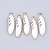 Electroplate Freshwater Shell Pendants SHEL-T012-03-1