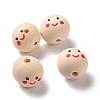 Printed Wood European Beads WOOD-C001-03A-04-3