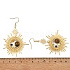 Brass Glass Dangle Earrings EJEW-MZ00802-6
