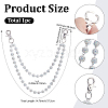 1Pc Polymer Clay Rhinestone Round Beaded Pants Chains AJEW-BM0001-29B-02-2