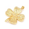 Brass Micro Pave Cubic Zirconia Pendants KK-K411-09G-2