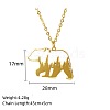 Stainless Steel Geometric Artistic Hollow Animal Pendant Necklaces JK0174-10-1