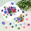 Craftdady 260Pcs 13 Colors Two Tone Transparent Spray Painted Acrylic Corrugated Beads ACRP-CD0001-01-5