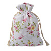 Linenette Drawstring Bags CON-PW0001-078A-21-1