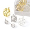 20Pcs 4 Styles Iron Wire Spiral Bead Cage Pendants IFIN-YW0001-88-2