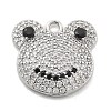Brass Micro Pave Cubic Zirconia Pendants KK-L228-15P-1