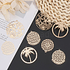 CHGCRAFT 32Pcs 4 Styles Brass Pendants KKC-CA0001-08-4