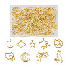 36Pcs 9 Styles Alloy Open Back Bezel Pendants FIND-CW0001-22-1