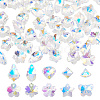 AHADERMAKER 60Pcs 10 Style Faceted Glass Pendants GLAA-GA0001-62-1