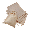 Burlap Packing Pouches Drawstring Bags ABAG-BC0001-04-2