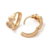 Brass Micro Pave Cubic Zirconia Hoop Earrings EJEW-C073-21KCG-2