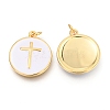 Brass Enamel Pendants X-KK-B027-02G-B-2