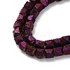 Electroplated Natural Lava Rock Beads Strands G-A256-D01-01I-2