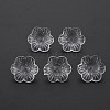 Flower Transparent Acrylic Bead Caps X-OACR-T003-19-1