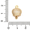 Brass Micro Pave Cubic Zirconia Pendants KK-P288-04G-3