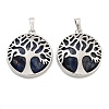 Natural Sodalite Pendants G-P350-D16-1