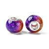 Two Tone Glass European Beads GPDL-K003-01H-2