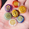 7Pcs Chakra Natural Tumbled Gemstone with Carved Rune Words PW-WG7BE04-01-2