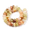 Natural Golden Silk Jade Beads Strands G-T138-77-2