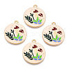 Autumn Theme Rack Plating Alloy Enamel Pendants X-ENAM-N055-085-3