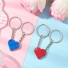 2Pcs 2 Colors Resin Keychains KEYC-JKC01024-2