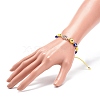 Evil Eye Resin Bead & Hamsa Hand Alloy Rhinestone Braided Beaded Bracelets for Girl Women BJEW-JB08740-02-7